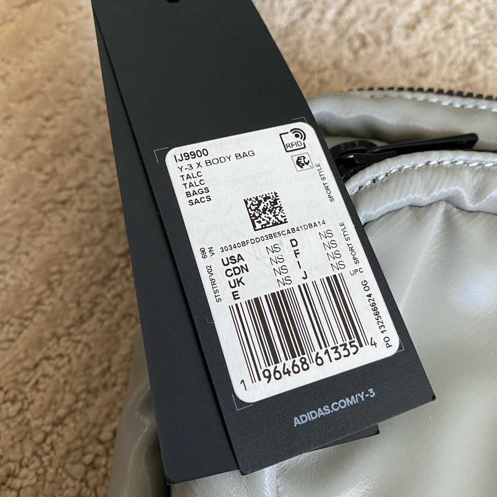 Y-3 Light Gray Belt Bag - Picture 2 of 8